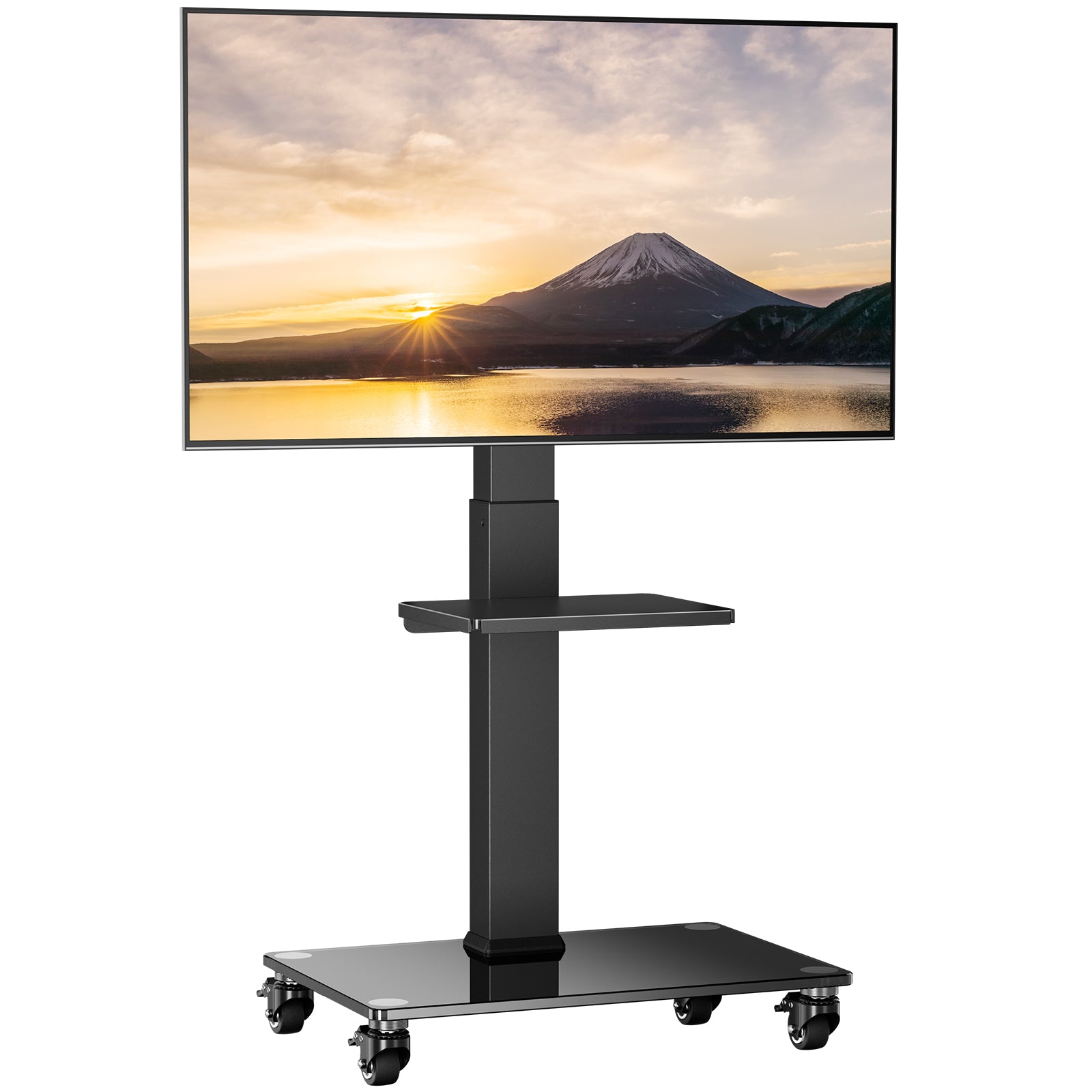 Perlegear テレビスタンド 37-75インチ対応 40kg耐荷重 キャスター付き