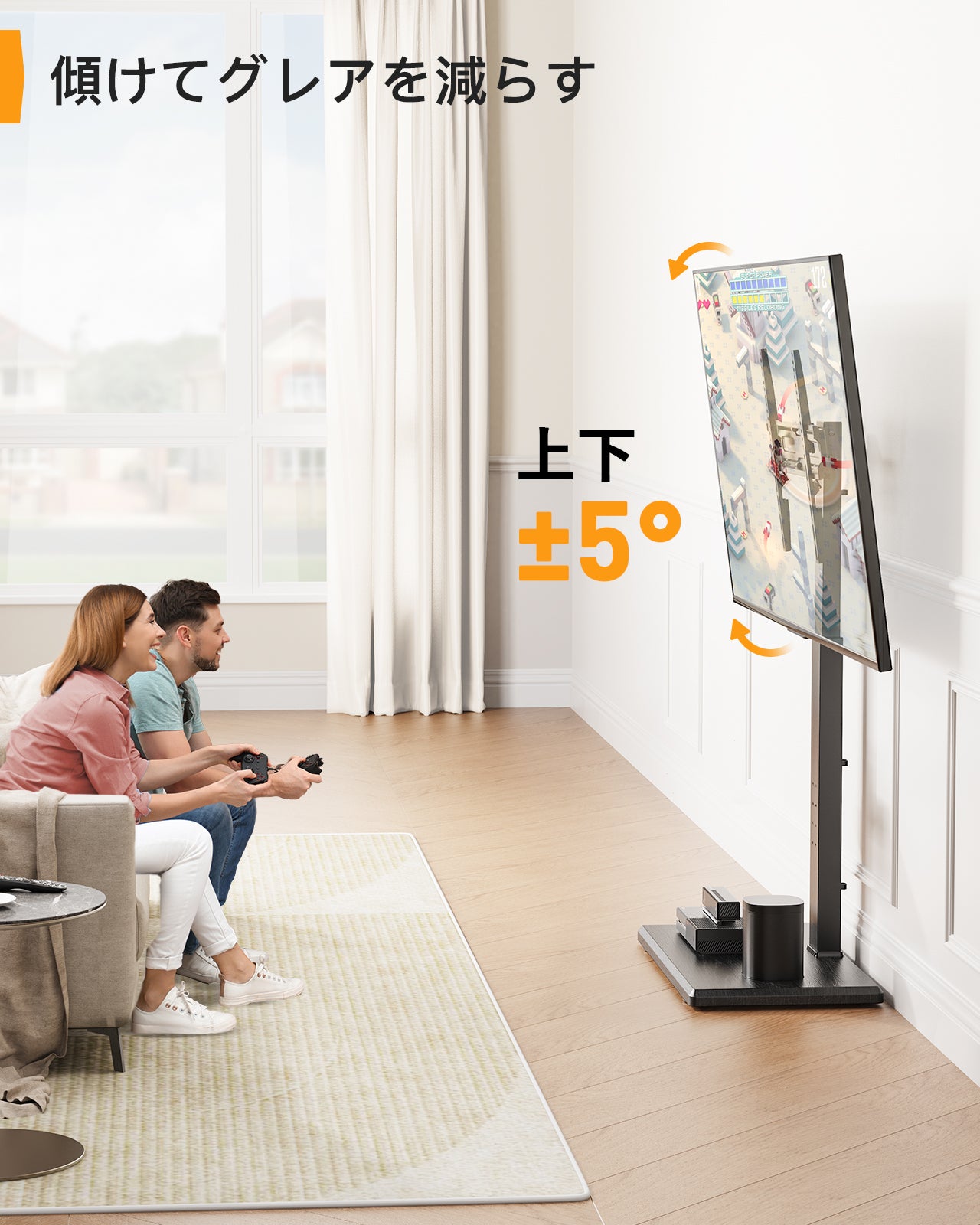 Perlegear テレビスタンド 30~60インチ 40kg耐荷重 壁寄せ ハイタイプ