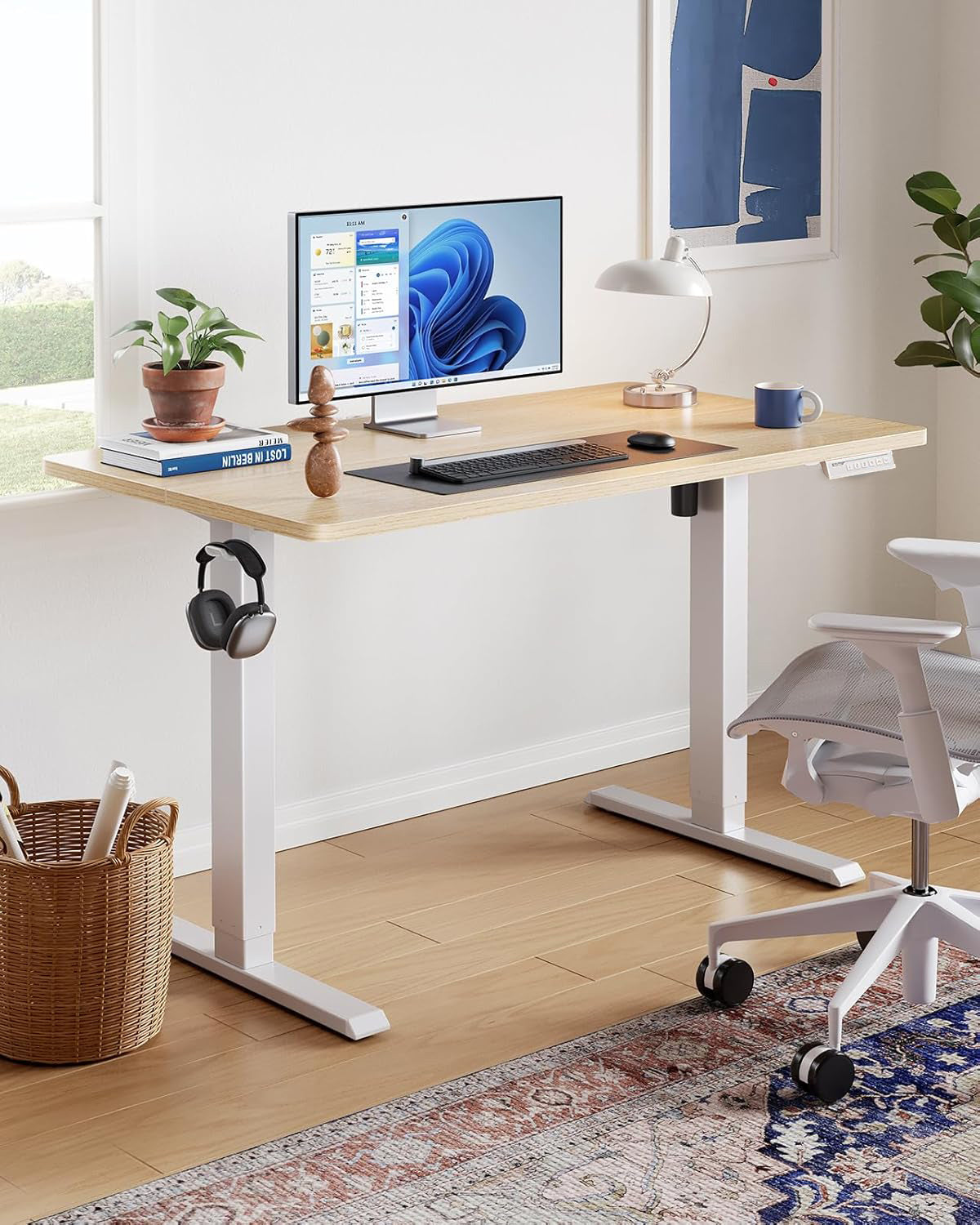 ErGear 電動 昇降デスク 一枚板 80kg耐荷重 71~119cm高さ調節 ErGear 電動 昇降デスク 一枚板 80kg耐荷重 71~119cm高さ調節