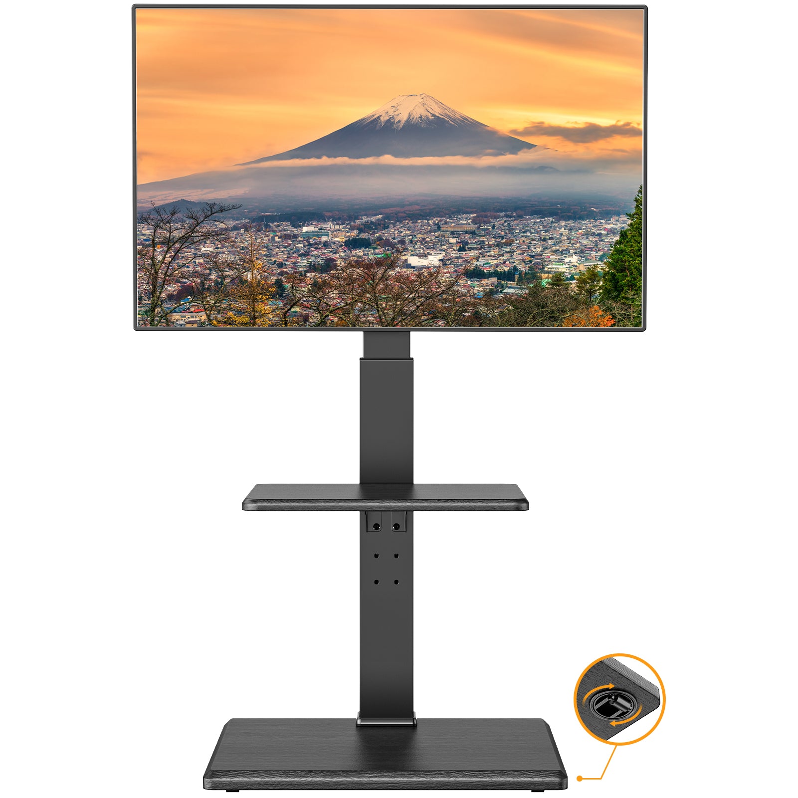Perlegear テレビスタンド 30~60V対応 40kg耐荷重 隠しキャスター付き
