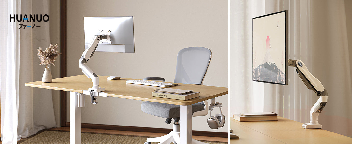 シングルモニターアームの活用シーン｜ガススプリング式で自由自在に調整